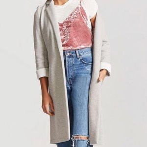 Heathered Longline Knit Coat